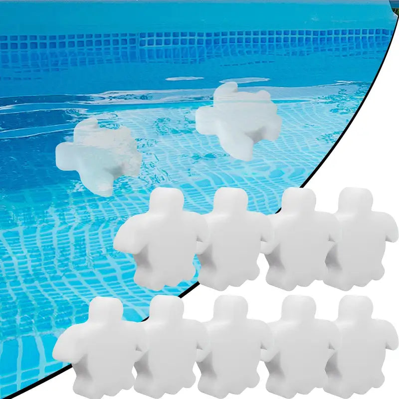 Pool Oil Absorbing Sponges - Reusable Scum & Grime Cleaners, 10 Pack