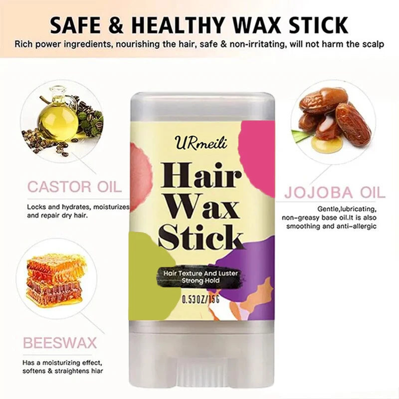 Strong Hold Hair Wax Stick for Styling & Neat Hair - Non-Greasy Pomade