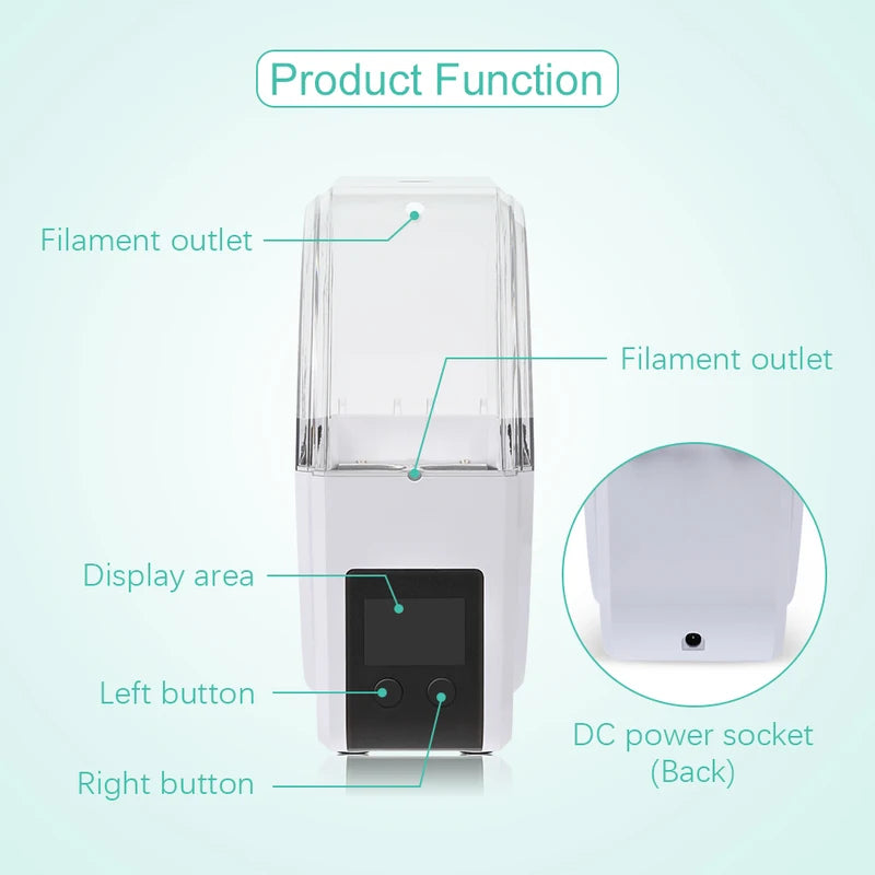 3D Filament Dryer Box with LCD Display, Adjustable Temperature & Fast Heating