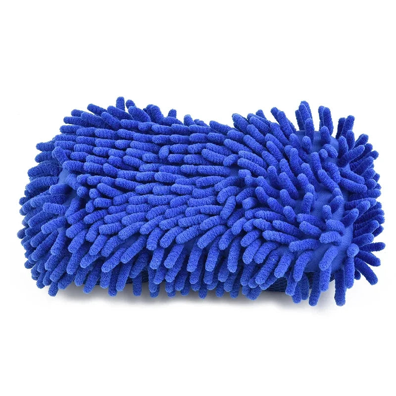 Microfiber Car Wash Sponge with Scratch-Free Cleaning Pad - Blue or White