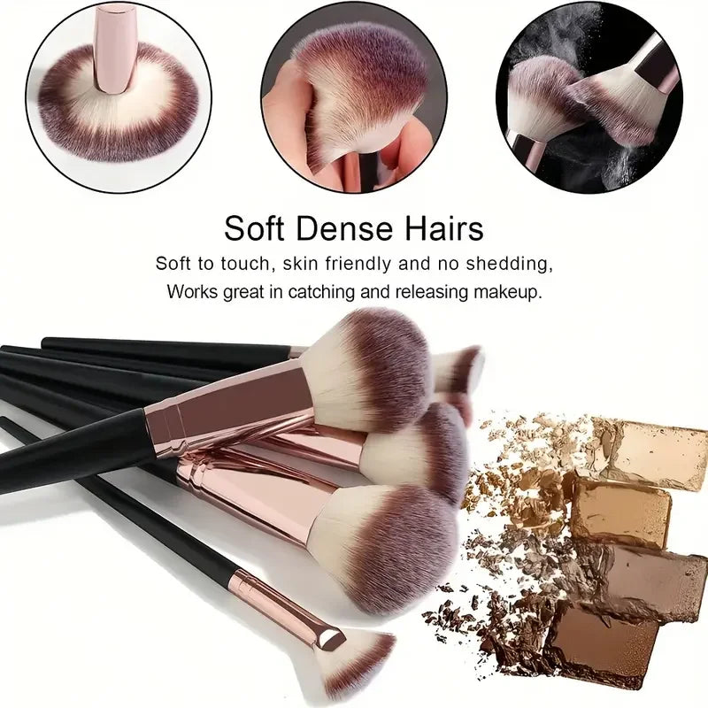 Professional Makeup Brushes Set with Soft Fluffy Eyeshadow Foundation Blush Kabuki Tools
