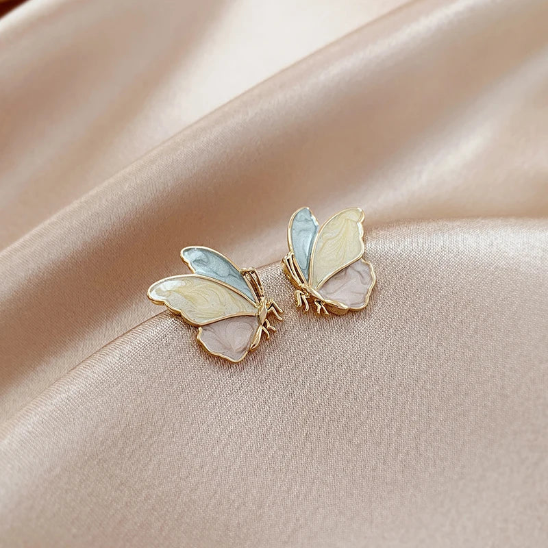 S925 Silver Butterfly Drop Earrings for Women Fashion Jewelry Gift