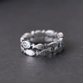 925 Sterling Silver Adjustable Fish Ring for Women Wedding Jewelry