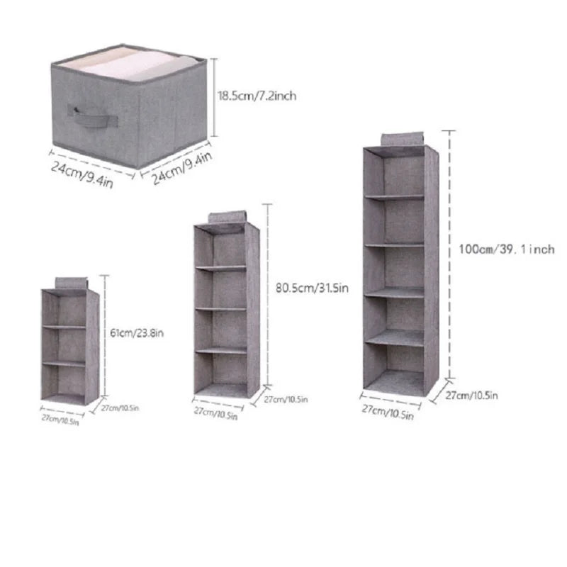 Portable Wardrobe Organizer Bag Drawer Style Storage Closet with Multiple Sizes