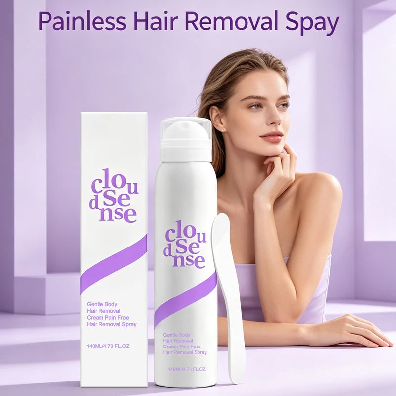 Painless Hair Removal Spray for Face, Arms, Body - Fast Acting & Skin Friendly