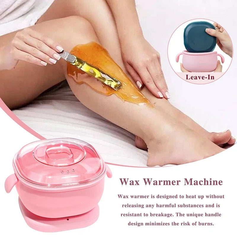 Foldable Silicone Wax Heater Kit for Body Hair Removal with 400cc Pot