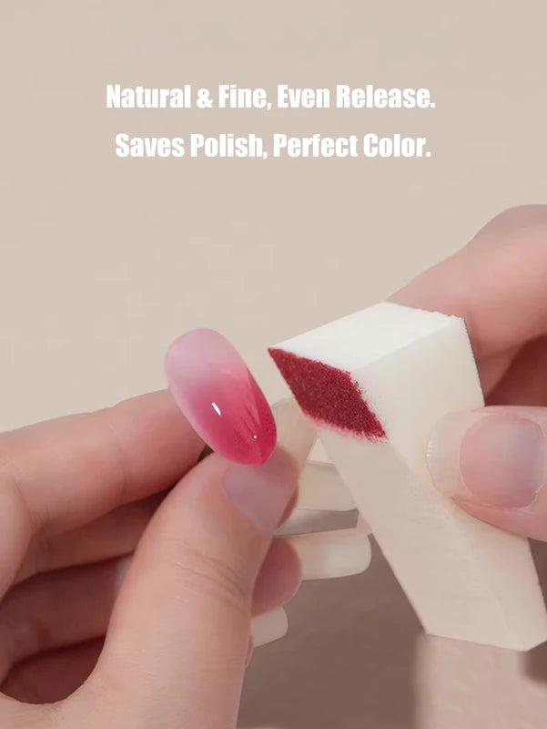 High Density Nail Gradient Sponge Set - White & Multi Color, Professional Nail Art Blending Kit