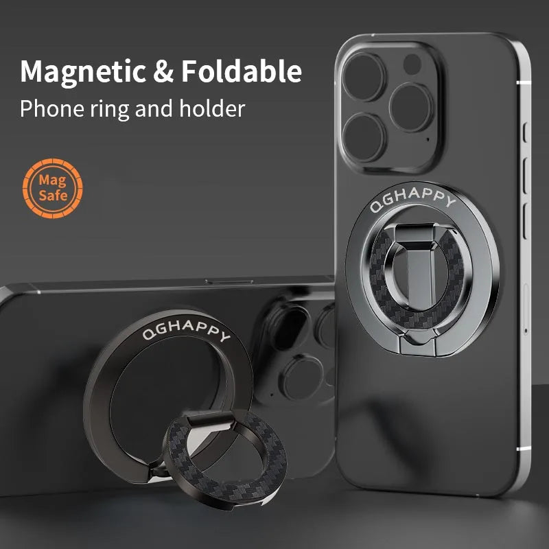 MagSafe Double-Sided Magnetic Phone Ring Holder & Stand for Smartphones