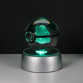 Pokemon Crystal Ball Pikachu Gengar Eevee Mewtwo Night Light with LED Base - 5CM Anime Collectible