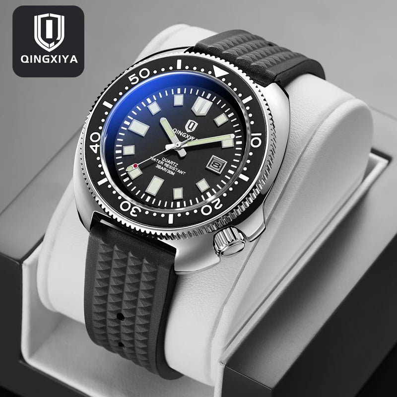 Men's Waterproof Quartz Sport Watch with Date - Luxury Business & Casual Timepiece