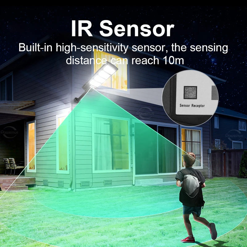 Solar LED Outdoor Wall Light with Motion Sensor Waterproof Garden Street Lighting