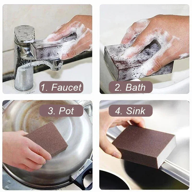 Magic Sponge Eraser Cleaning Brush for Kitchen, Car, Rust & Descaling - Multiple Colors