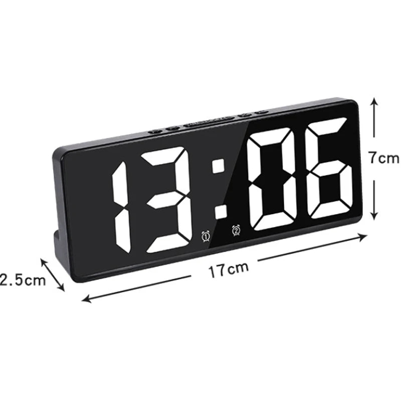 Colorful LED Clock with Alarm and Calendar | Bedside Creative Home Decor