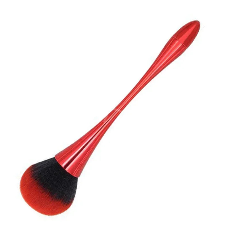 Rose Gold Powder Blush Makeup Brush Set with Soft Hair for Cosmetics and Nail Dust Cleaning