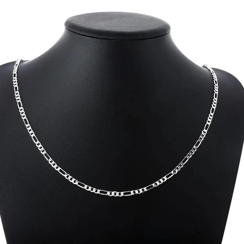 Sterling Silver Necklace for Women 4MM Fine Chain 16-30 Inch Jewelry Gift