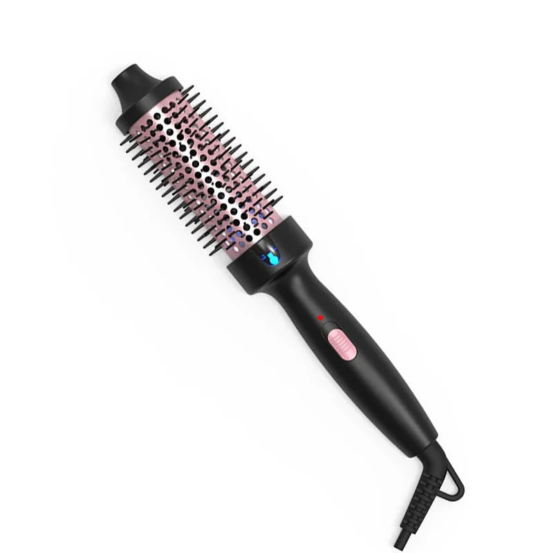 Dual Voltage Ionic Thermal Hair Brush for Curling and Straightening with LED Display