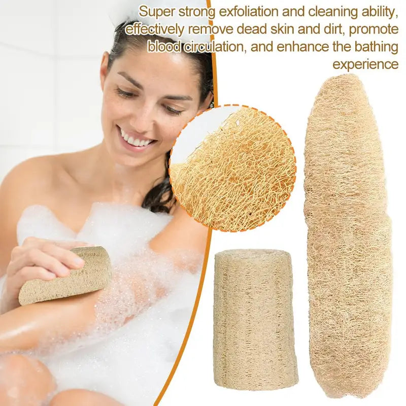 Natural Loofah Sponge for Exfoliating Body Wash & Scrubbing - Biodegradable