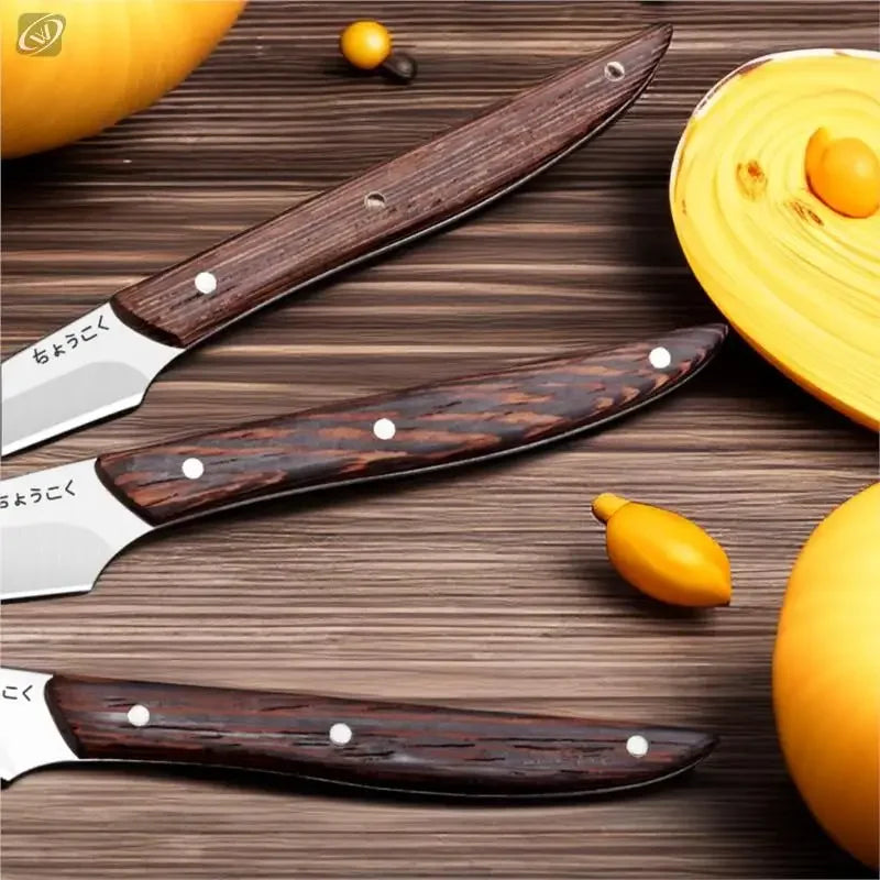 3-Piece Food Carving Knife Set - Professional Kitchen Fruit & Vegetable Carving Tools