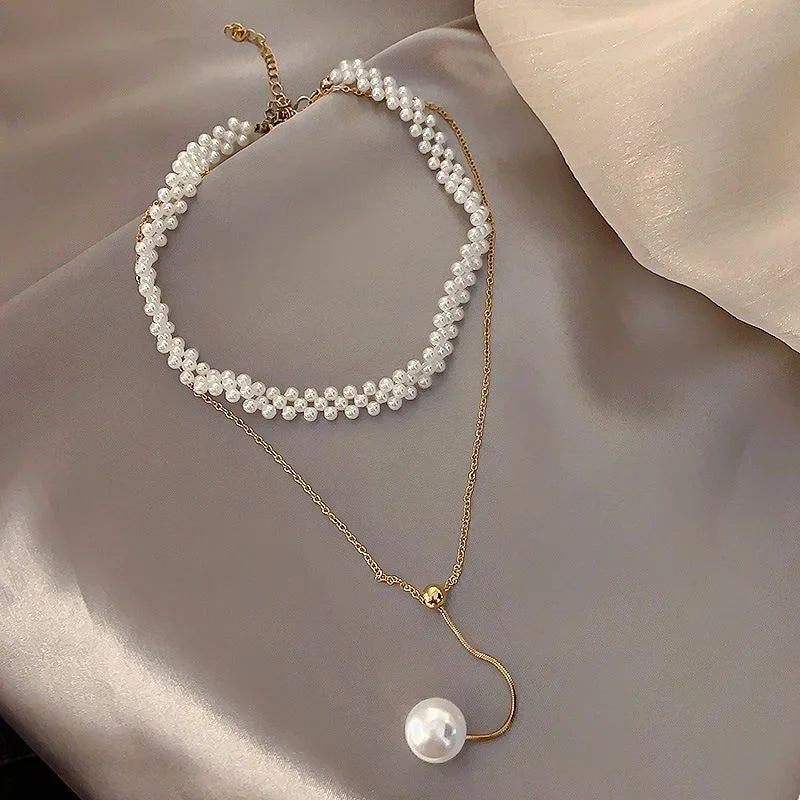 Elegant Baroque Pearl Necklace for Women - Wedding, Bridal, Party Jewelry