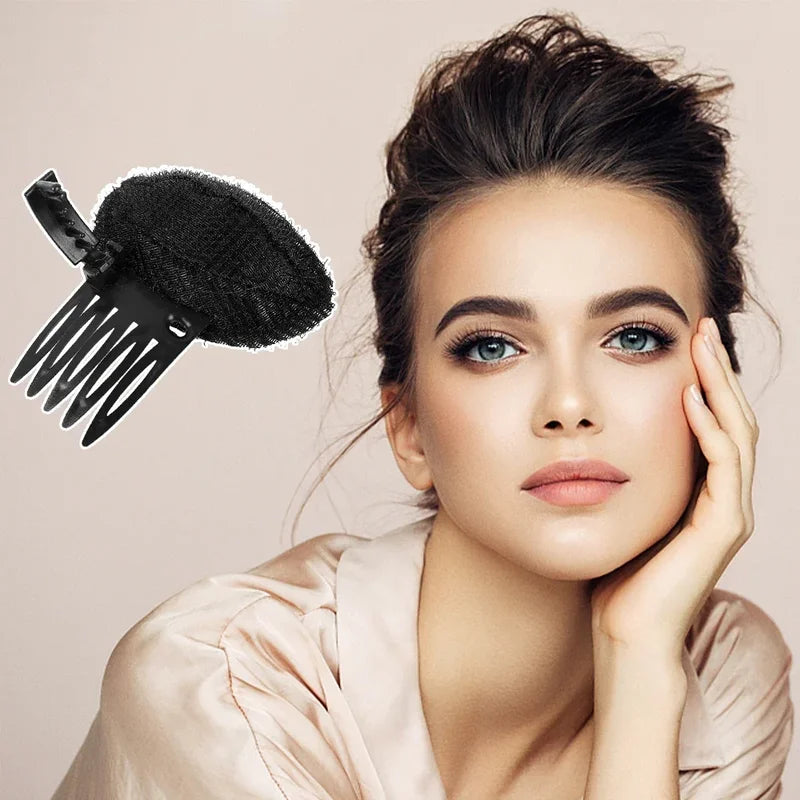 Fluffy Hair Clip with Volume-Boosting Pads - Invisible Styling Insert, DIY Hair Bump Up Comb