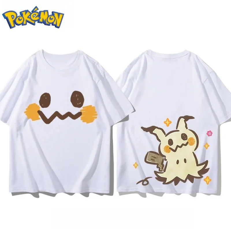 Men's Pokémon Mimikyu Graphic T-Shirt - Summer Casual Short-Sleeve Top