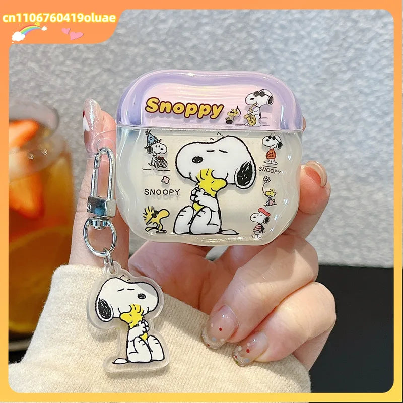 Cute Snoop Dog Headphone Case for Airpods Silicone Protective Cover - Cartoon Design