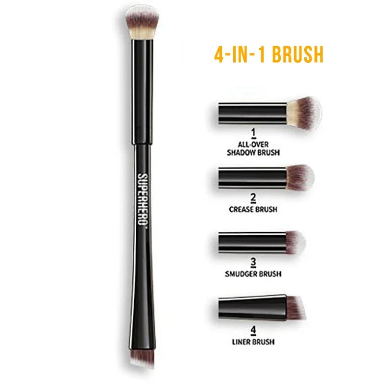 4-in-1 Eye Shadow and Eyeliner Makeup Brush - Dual-Ended, Multi-Purpose