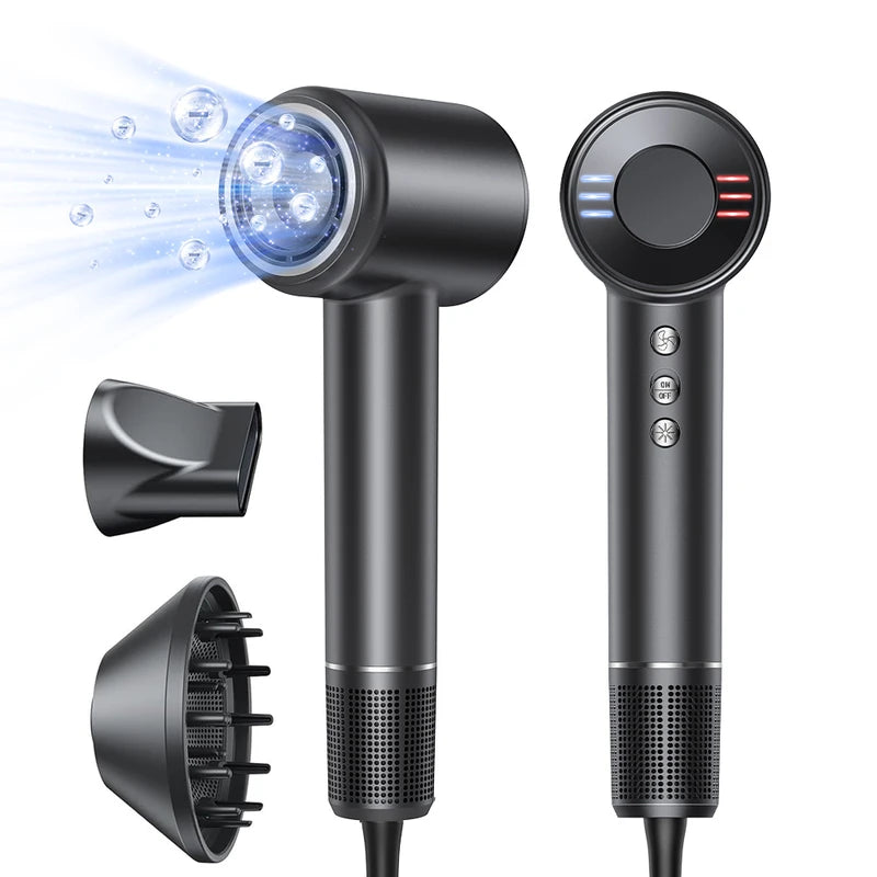 High-Speed Hair Dryer 1600W Brushless Negative Ions for Salon & Home Use
