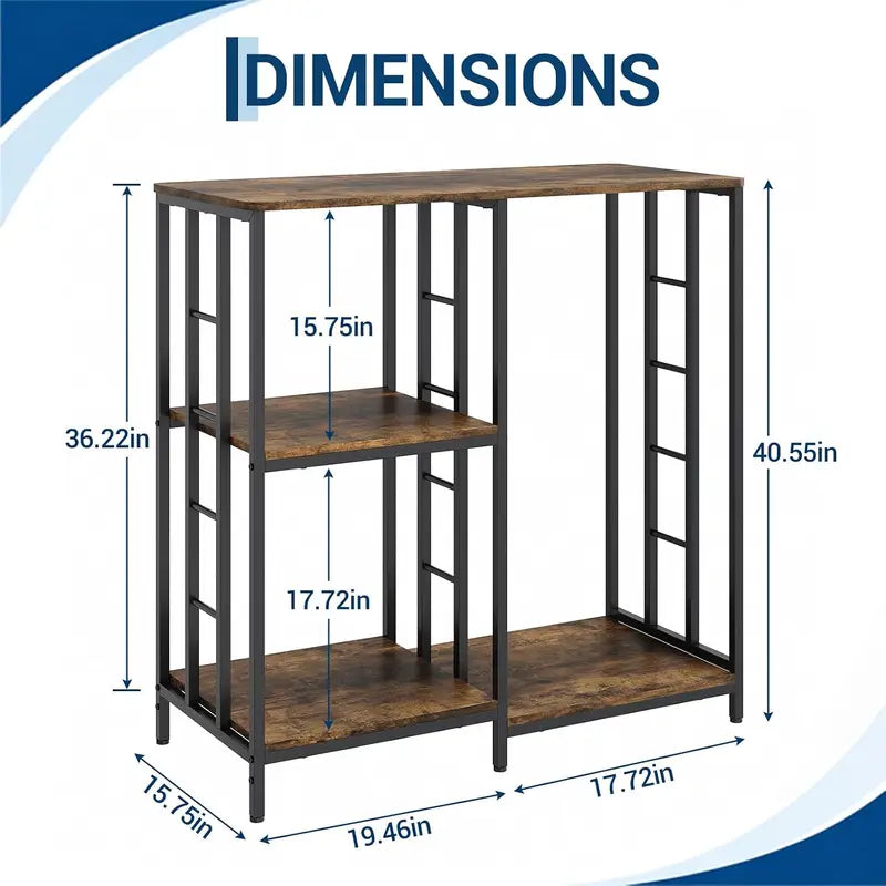 Mini Fridge Stand with Storage 4-Tier Kitchen Cart for Microwave, Space-Saving