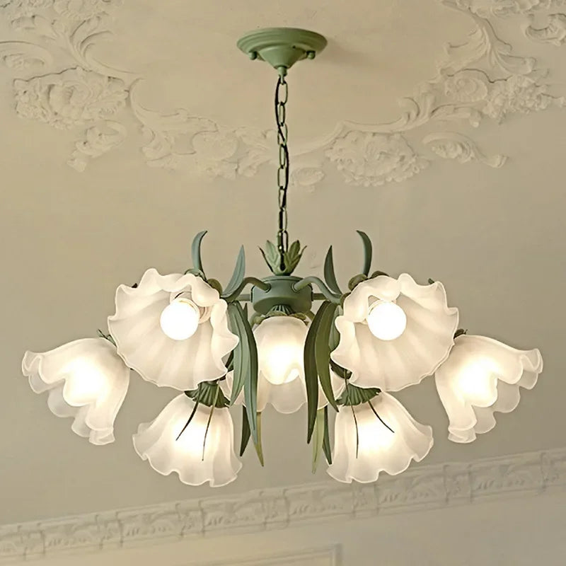 Modern Luxury Living Room Chandelier with Lily of The Valley Acrylic Lamp - Retro Dining & Bedroom Lighting