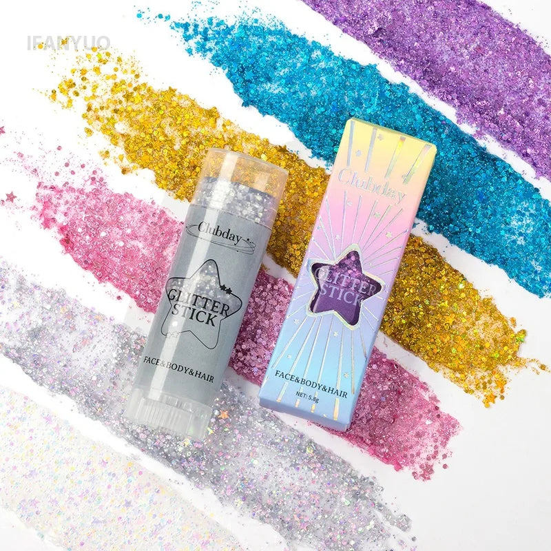 Sparkling Glitter Gel Stick for Face & Body - Brighten Stage Makeup