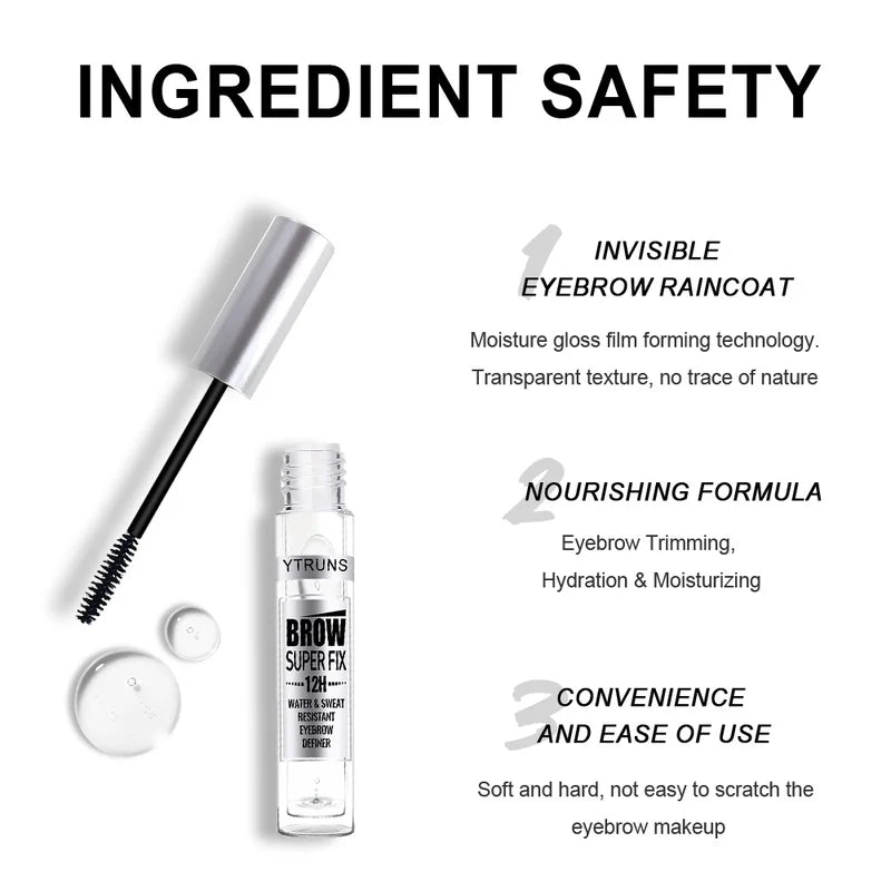 Waterproof Eyebrow Gel - Smudge-Proof Long-Lasting Hold for Natural Look