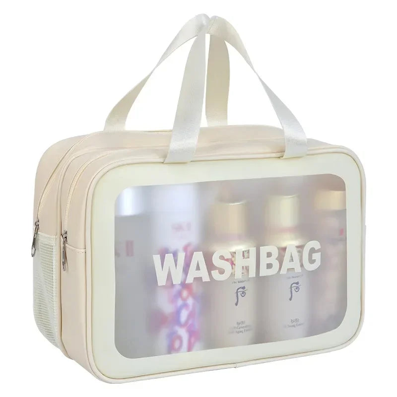 Large Capacity Makeup & Toiletry Travel Bag - Wet Dry Separation Portable Storage