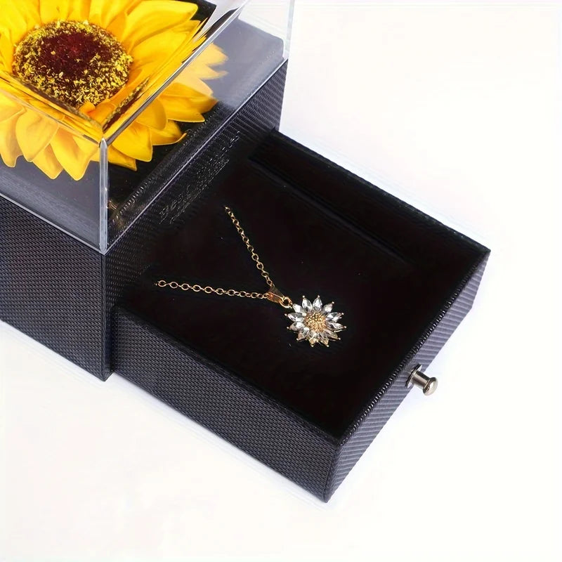 Sunflower Necklace Gift Set - Elegant Jewelry for Special Occasions