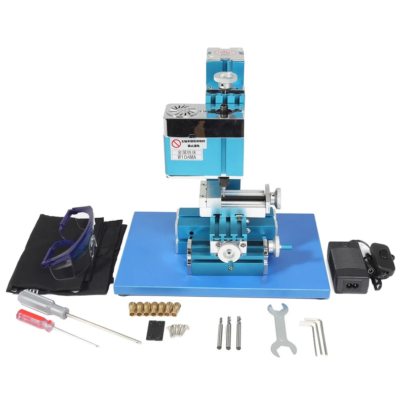 36W Mini Metal Milling Machine with Variable Speed DIY Tool for Wood & Metalworking