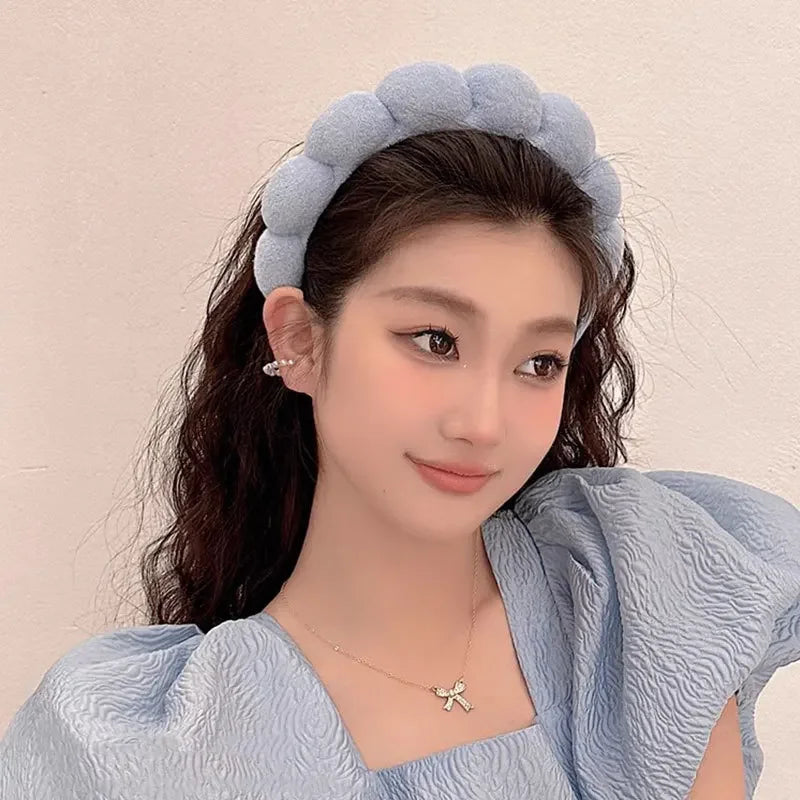 Fashion Sponge Headband for Women Girls - Puffy Hair Band Makeup & Hair Accessories