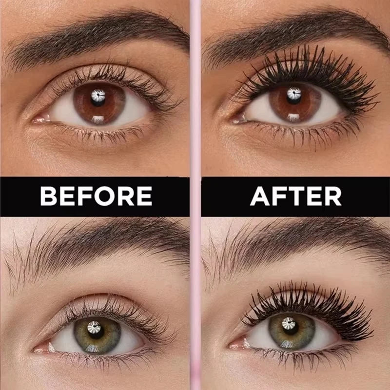 Waterproof 5D Lengthening Mascara for Long-Lasting Silky Lashes - Black