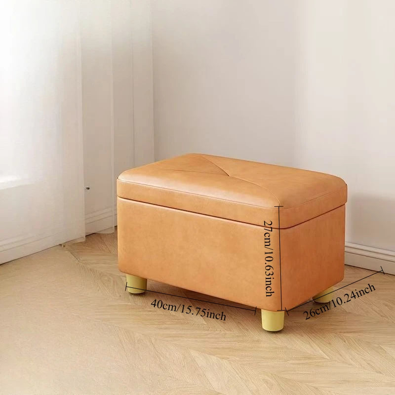 Multifunctional Storage Low Stool for Home Living Room Entryway - Small Bench