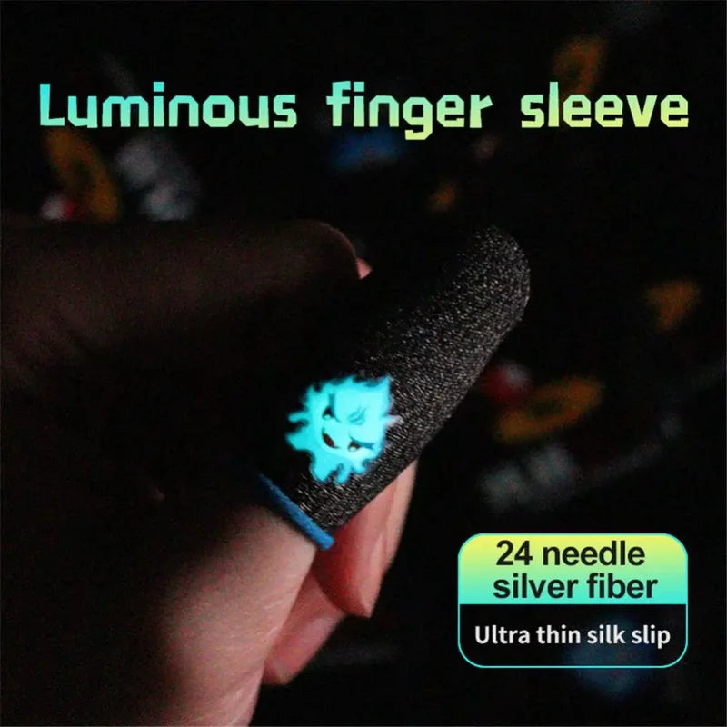 Breathable Gaming Thumb Sleeves for Mobile Shooting Games - Carbon Fiber, Ultra-Thin, Sensitive Touch Screen Control