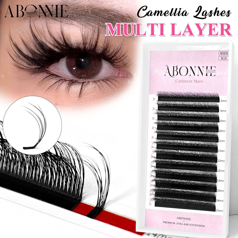 Multilayer False Eyelash Extensions - Natural Fluffy Lash Set with 3 Curl Options