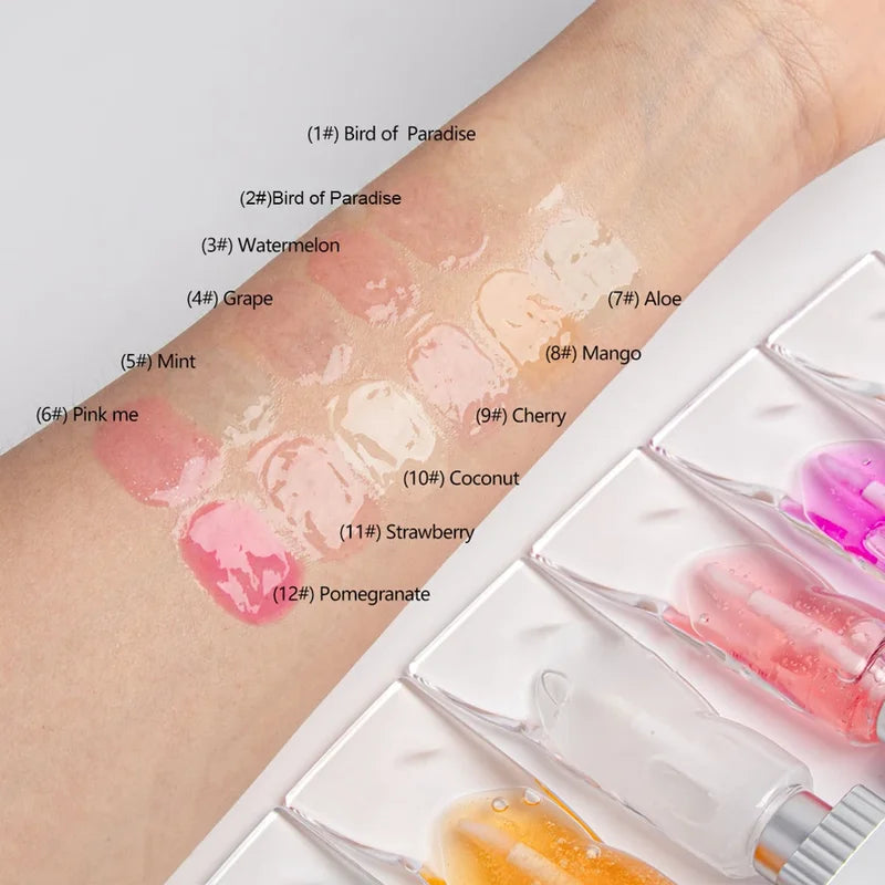 Lip Oil Set - Custom Bulk 12-Color Moisturizing Plumping Lip Gloss