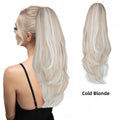 Synthetic Claw Clip-In Ponytail Extensions for Women - Long Hairpiece, Silky Straight