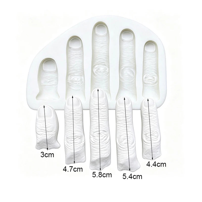 Halloween Silicone Finger Mold for Cake Decorating and Sugarcraft