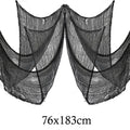 Halloween Gauze Cloth Decoration Set - Spooky Black Fabric for Indoor Outdoor Home Decor