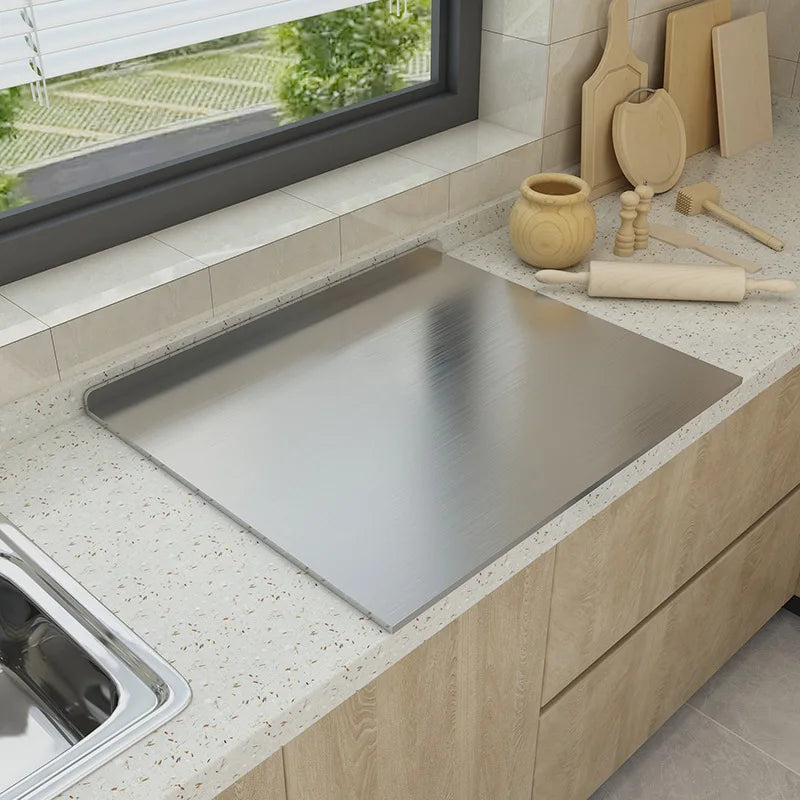 Stainless Steel Folding Cutting Board 60x40cm Multi-Function Kitchen Chopping Board