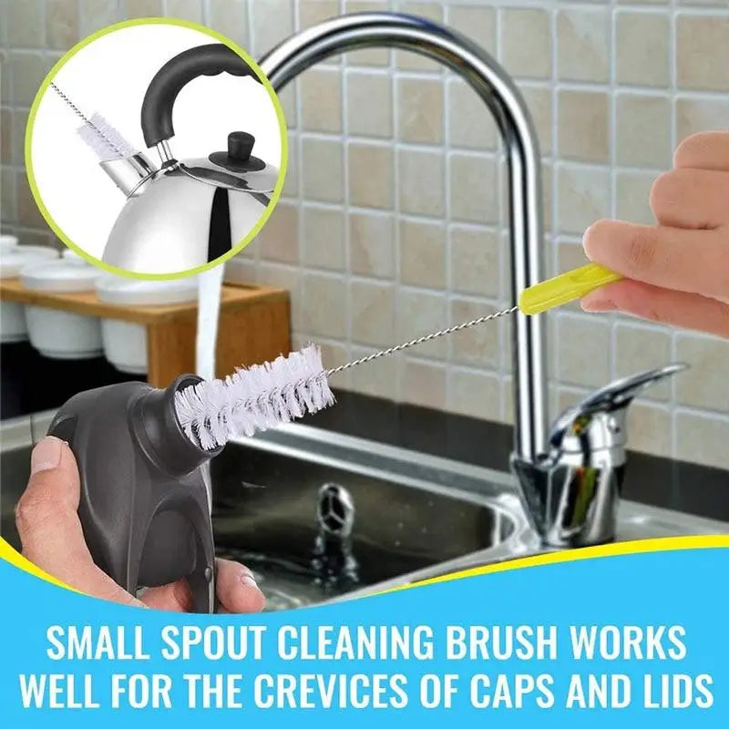 Flexible Long Handle Cleaning Brush Set for Bottles, Cups, Mugs - Household Kitchen Cleaning