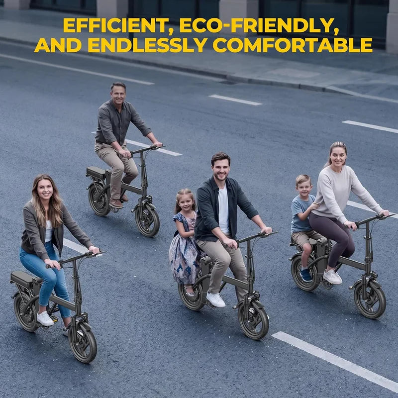 Foldable Electric Bike 500W Motor 48V Battery Max 22 MPH Range 30 Miles