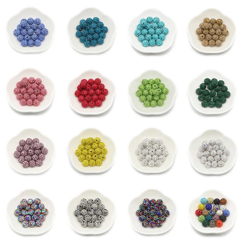 20pcs Mixed Color Glass Rhinestone Beads for Jewelry Making Crafts