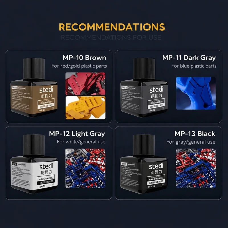 Water-Based Weathering Paint for Model Kits - 40g Hobby Paints with Accent Colors