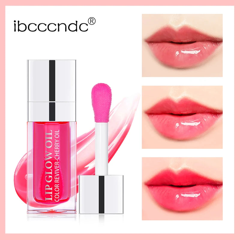 Crystal Jelly Lip Oil - Hydrating Plumping Tinted Lip Gloss & Glossy Lip Glow